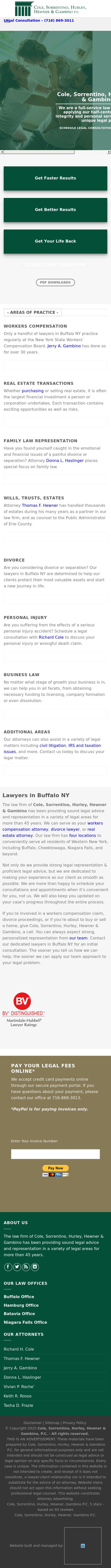 Cole, Sorrentino, Hurley, Hewner & Gambino, P.C. - Batavia NY Lawyers